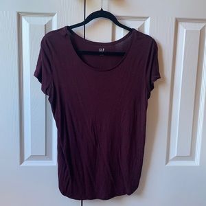 Burgundy Women’s Luxe Scoop Neck T-shirt